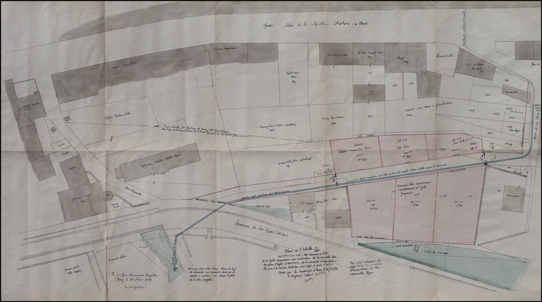 Lotissement Jules Jacquemin. Plan de lotissement pour construction d'un nouveau quartier avenue de la Gare [plan de détail], 1928. © Yves Sancey / Région Bourgogne-Franche-Comté, Inventaire du patrimoine - 2010