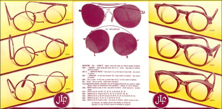 Fabrique générale de lunettes métal et matière plastique Jules Lamy & Fils [modèles de lunettes], 3e quart 20e siècle. © Yves Sancey / Région Bourgogne-Franche-Comté, Inventaire du patrimoine - 2010