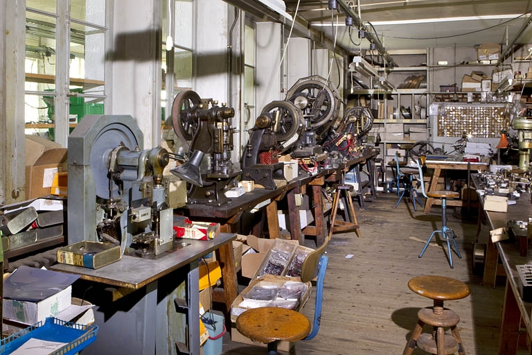 Vue d'ensemble de l'alignement de presses. © Yves Sancey / Région Bourgogne-Franche-Comté, Inventaire du patrimoine - 2010