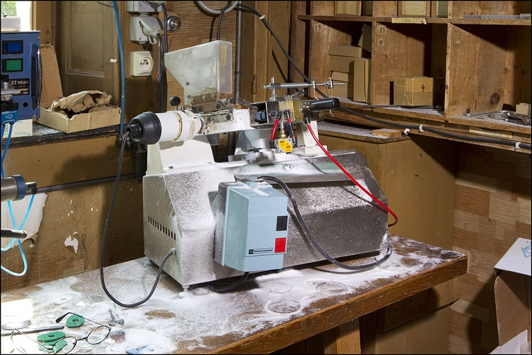 Machine SLO 1P de la société Costruzioni Meccaniche Speciali. © Yves Sancey / Région Bourgogne-Franche-Comté, Inventaire du patrimoine - 2010