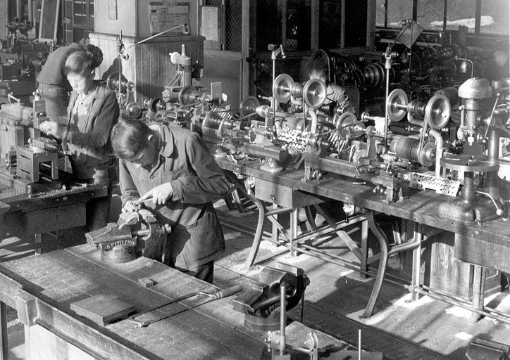 [L'atelier de mécanique], 1952. © Yves Sancey / Région Bourgogne-Franche-Comté, Inventaire du patrimoine - 2010
