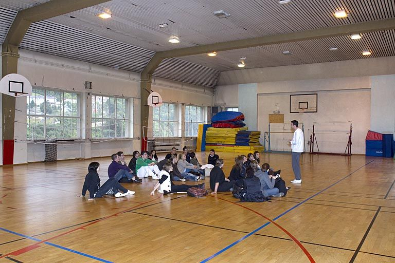 Bâtiment B : gymnase (3e étage). © Yves Sancey / Région Bourgogne-Franche-Comté, Inventaire du patrimoine - 2010 Bâtiment B : gymnase (3e étage). © Yves Sancey / Région Bourgogne-Franche-Comté, Inventaire du patrimoine - 2010