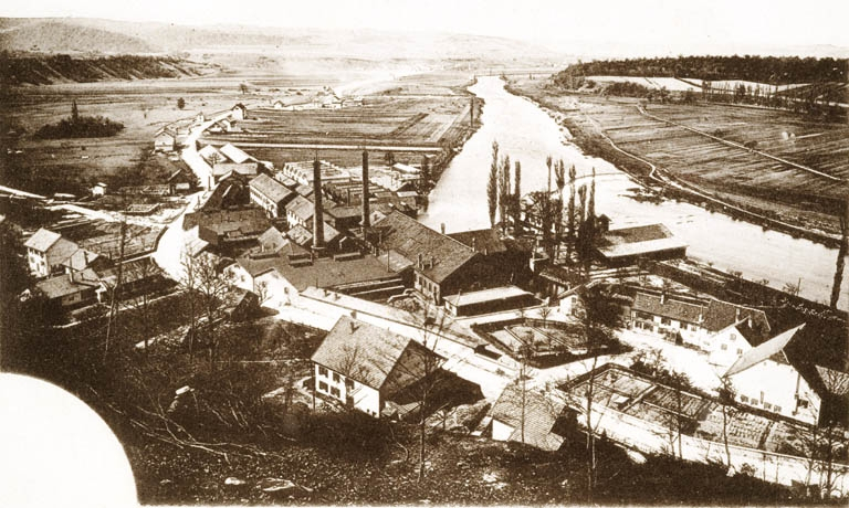 [Vue plongeante sur l'usine de Beaulieu]. © Jérôme  Mongreville (reproduction) / Région Bourgogne-Franche-Comté, Inventaire du patrimoine - 2011