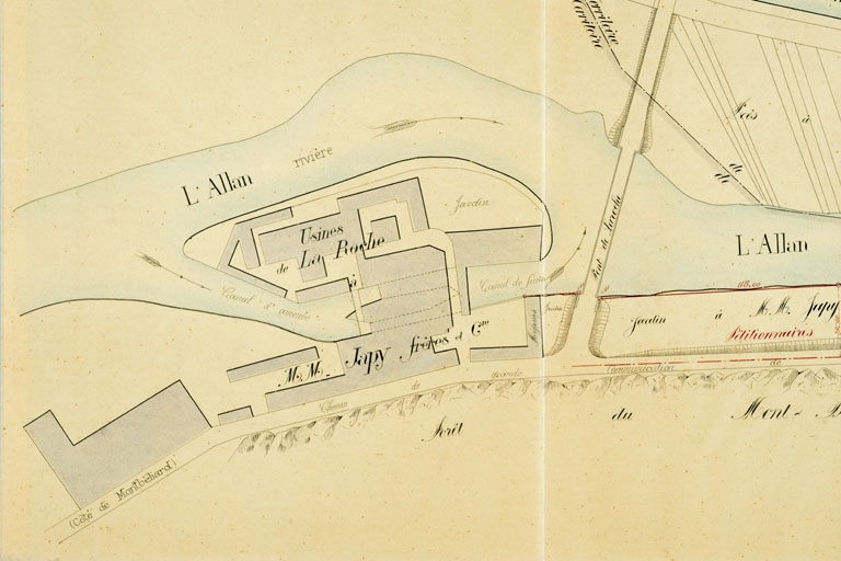 [Plan-masse et de situation de l'usine de la Roche]. © Jérôme Mongreville / Région Bourgogne-Franche-Comté, Inventaire du patrimoine - 2011