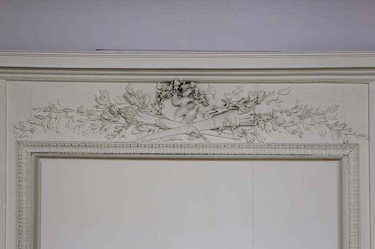 Intérieur, chambre à gauche du salon : détail d'un décor. © Yves Sancey / Région Bourgogne-Franche-Comté, Inventaire du patrimoine - 2011