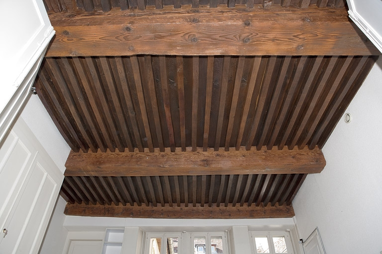Logis principal, appartement du premier étage : détail du plafond à la française. © Yves Sancey / Région Bourgogne-Franche-Comté, Inventaire du patrimoine - 2011