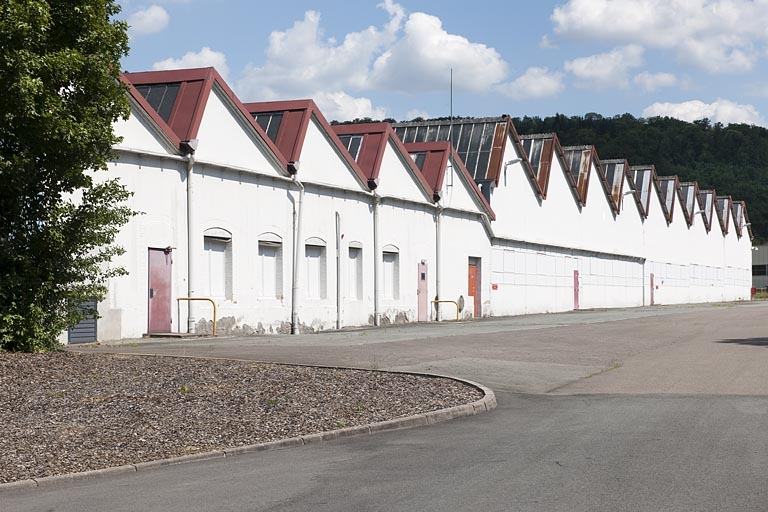 Pignons des entrepôts industriels sud. © Jérôme Mongreville / Région Bourgogne-Franche-Comté, Inventaire du patrimoine - 2011 Pignons des entrepôts industriels sud. © Jérôme Mongreville / Région Bourgogne-Franche-Comté, Inventaire du patrimoine - 2011