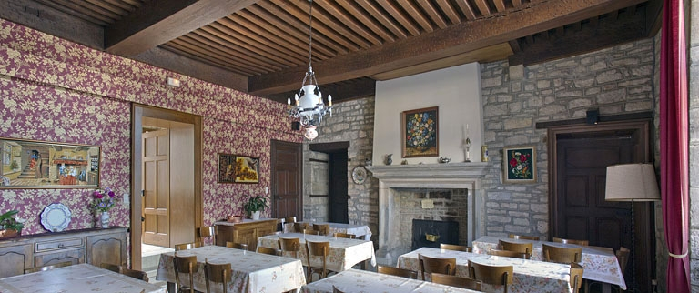 Logis principal, intérieur : détail d'une pièce du rez-de-chaussée. © Yves Sancey / Région Bourgogne-Franche-Comté, Inventaire du patrimoine - 2011