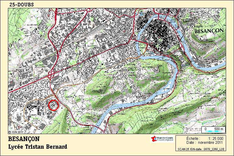 Carte de localisation. Carte topographique, IGN, 2011, dalle 0870-2260-L2E, échelle 1:25 000. © André Céréza / Région Bourgogne-Franche-Comté, Inventaire du patrimoine - 2011 Carte de localisation. Carte topographique, IGN, 2011, dalle 0870-2260-L2E, échelle 1:25 000. © André Céréza / Région Bourgogne-Franche-Comté, Inventaire du patrimoine - 2011