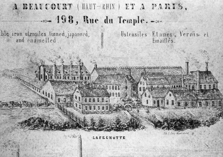 [Vue cavalière de l'usine de Lafeschotte]. © Raphaël Favereaux / Région Bourgogne-Franche-Comté, Inventaire du patrimoine - 2012