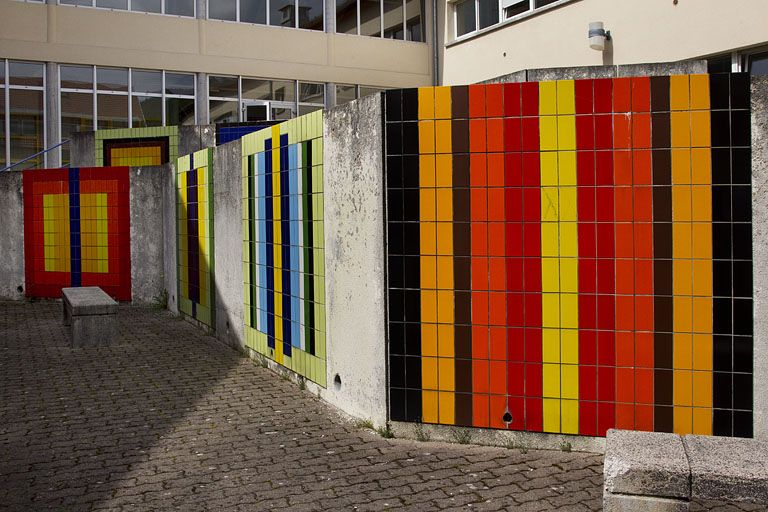 Carrelage mural : vue d'ensemble. © Yves Sancey / Région Bourgogne-Franche-Comté, Inventaire du patrimoine - 2012