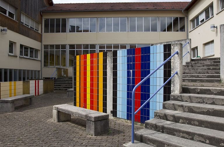 Carrelage mural : vue d'ensemble. © Yves Sancey / Région Bourgogne-Franche-Comté, Inventaire du patrimoine - 2012
