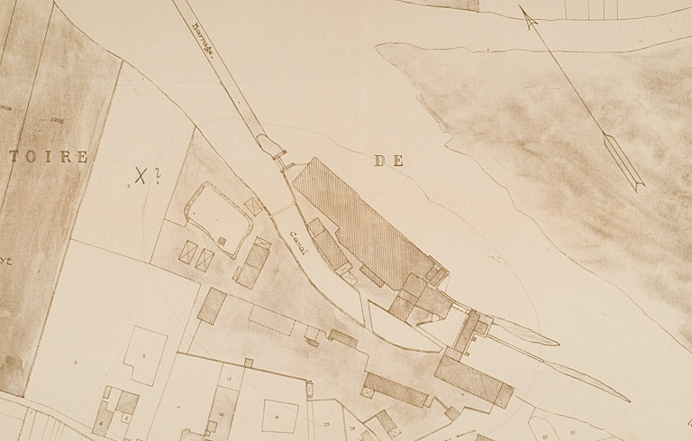 Plan-masse de la papeterie. © Marc Loukachine / Région Bourgogne-Franche-Comté, Inventaire du patrimoine - 2012
