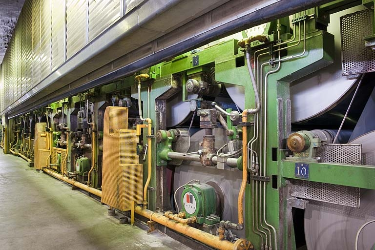 Machine à papier. Vue d'ensemble de la partie séchage. © Jérôme Mongreville / Région Bourgogne-Franche-Comté, Inventaire du patrimoine - 2012