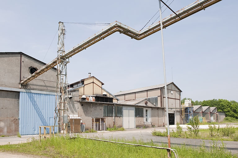 Pignons des bâtiments industriels depuis le sud. © Jérôme Mongreville / Région Bourgogne-Franche-Comté, Inventaire du patrimoine - 2012