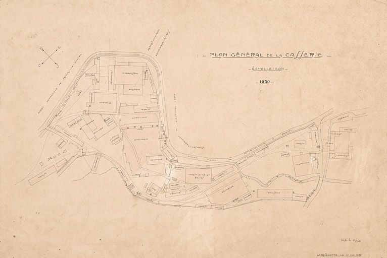 Plan général de la Casserie. © Jérôme Mongreville / Région Bourgogne-Franche-Comté, Inventaire du patrimoine - 2012