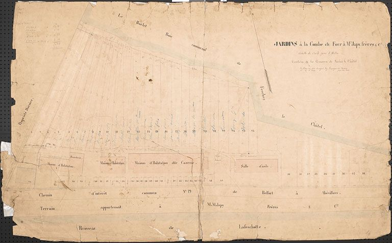 Jardins à la Combe du Four à MM. Japy Frères et Cie. © Jérôme Mongreville / Région Bourgogne-Franche-Comté, Inventaire du patrimoine - 2012