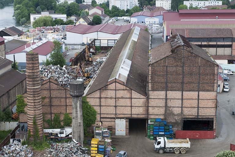 Vue plongeante sur l'atelier de laminage. © Jérôme Mongreville / Région Bourgogne-Franche-Comté, Inventaire du patrimoine - 2012
