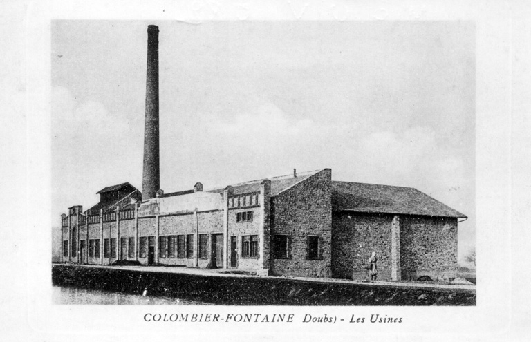 Colombier-Fontaine (Doubs). Les usines. Photogr., s.n., s.d. [vers 1910]. © Raphaël  Favereaux (reproduction) / Région Bourgogne-Franche-Comté, Inventaire du patrimoine - 2012