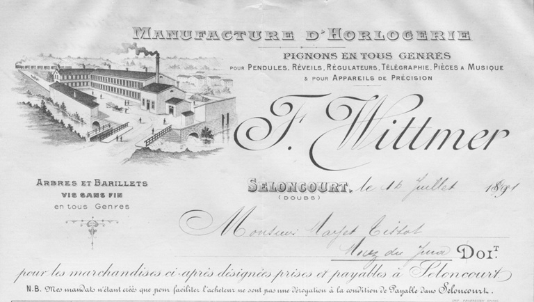 Manufacture d'horlogerie F. Wittmer. © Raphaël  Favereaux (reproduction) / Région Bourgogne-Franche-Comté, Inventaire du patrimoine - 2012