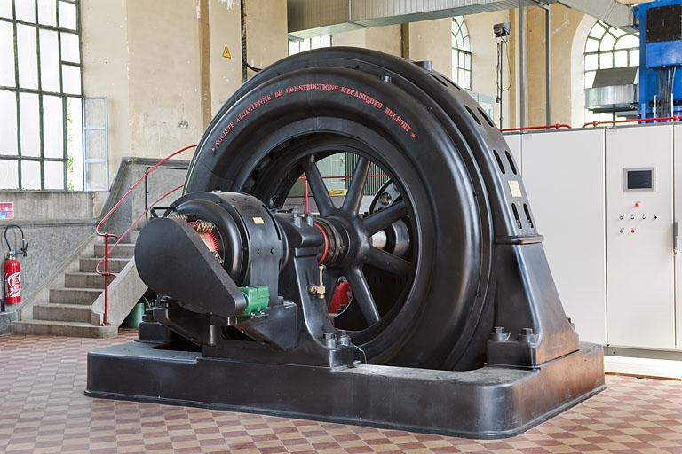 Alternateur de la Société Alsacienne de Constructions Mécaniques (Belfort). © Jérôme Mongreville / Région Bourgogne-Franche-Comté, Inventaire du patrimoine - 2012