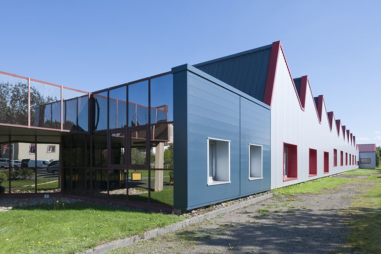Façade sud de l'atelier de fabrication. © Jérôme Mongreville / Région Bourgogne-Franche-Comté, Inventaire du patrimoine - 2012