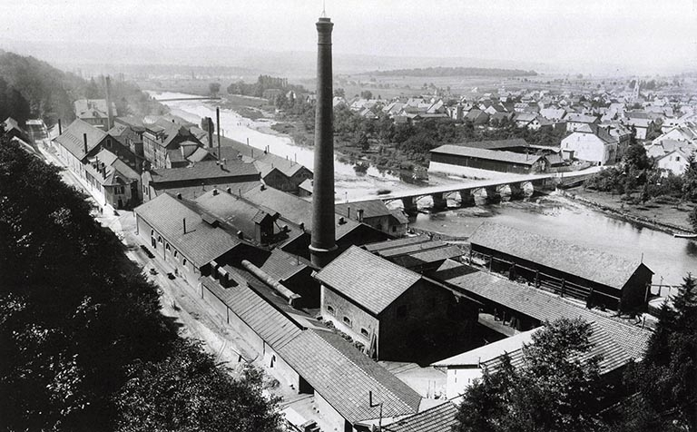 La partie "aval" de l'usine en 1898. © Raphaël  Favereaux (reproduction) / Région Bourgogne-Franche-Comté, Inventaire du patrimoine - 2012