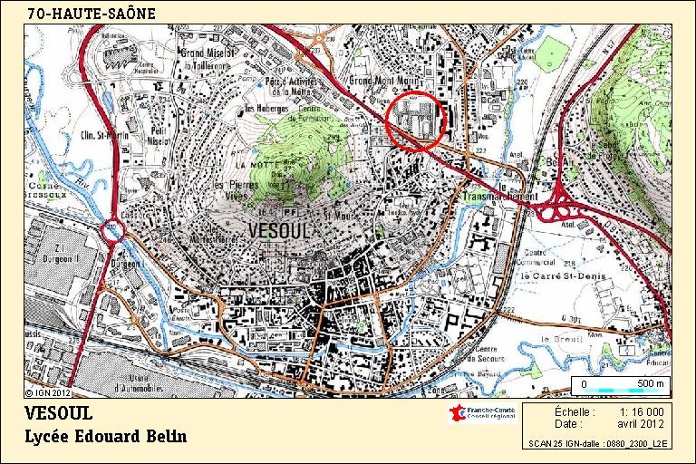 Carte de localisation. Carte topographique, IGN, 2012, dalle 0880-2300-L2E, échelle 1:16 000. © André Céréza / Région Bourgogne-Franche-Comté, Inventaire du patrimoine - 2012 Carte de localisation. Carte topographique, IGN, 2012, dalle 0880-2300-L2E, échelle 1:16 000. © André Céréza / Région Bourgogne-Franche-Comté, Inventaire du patrimoine - 2012