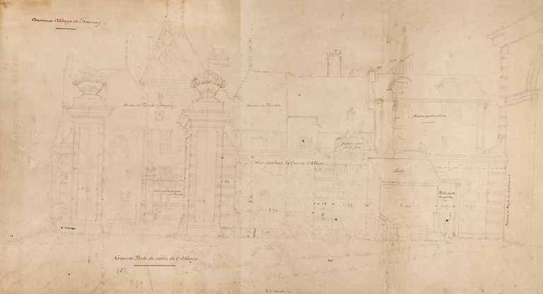 Ancienne abbaye de Faverney. Grande porte de sortie de l'Abbaye, [1898]. © Mary Ruffinoni / Région Bourgogne-Franche-Comté, Inventaire du patrimoine - 2012