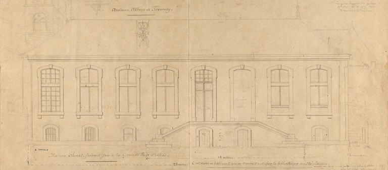 Ancienne abbaye de Faverney. C'est dans ce bâtiment que se trouvait autrefois la bibliothèque des Bénédictins, [1898]. © Mary Ruffinoni / Région Bourgogne-Franche-Comté, Inventaire du patrimoine - 2012