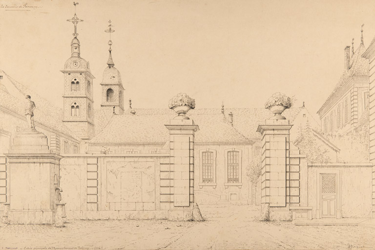 En souvenir de Faverney. Entrée principale de l'Ancien Couvent de Faverney (1714), [1898]. © Mary Ruffinoni / Région Bourgogne-Franche-Comté, Inventaire du patrimoine - 2012