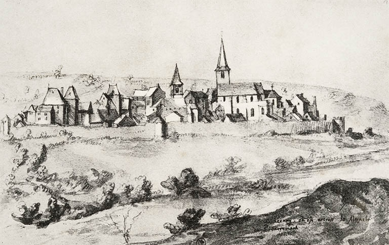 Vue de Faverney, 1617. © Jérôme Mongreville, Etienne Martellange / Région Bourgogne-Franche-Comté, Inventaire du patrimoine - 2012 Vue de Faverney, 1617. © Jérôme Mongreville, Etienne Martellange / Région Bourgogne-Franche-Comté, Inventaire du patrimoine - 2012