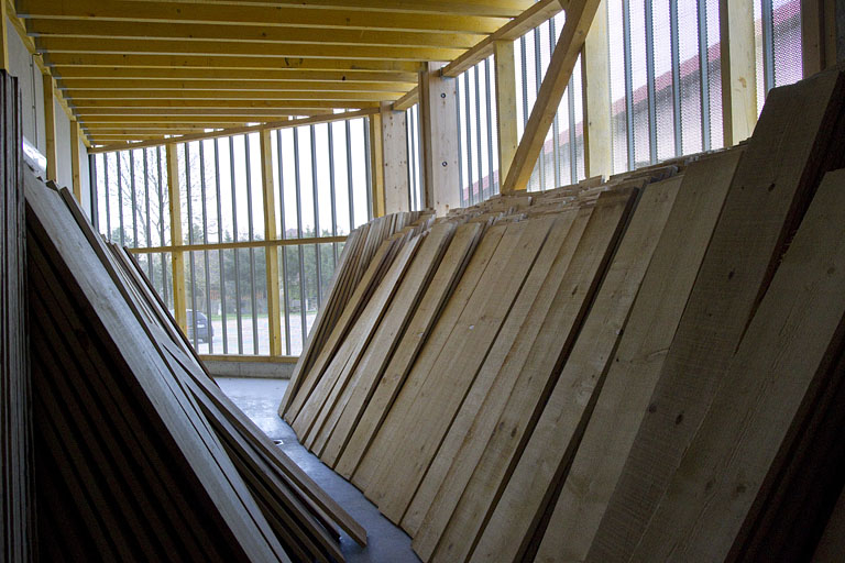 Séchage des planches des caves d'affinage. © Yves Sancey / Région Bourgogne-Franche-Comté, Inventaire du patrimoine - 2013