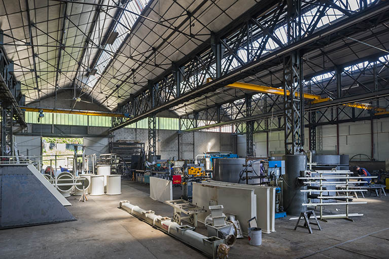 Vue intérieure de l'atelier de laminage. © Mary Ruffinoni / Région Bourgogne-Franche-Comté, Inventaire du patrimoine - 2013