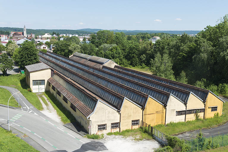 Vue plongeante sur l'ancien atelier de tréfilerie. © Mary Ruffinoni / Région Bourgogne-Franche-Comté, Inventaire du patrimoine - 2013