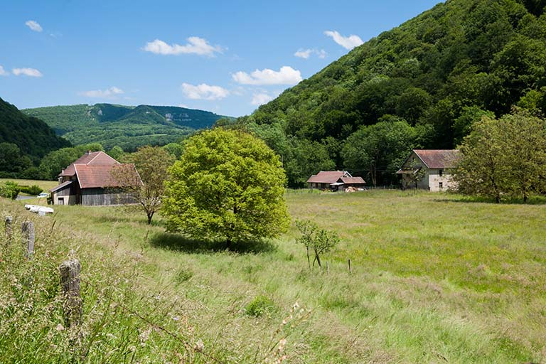 Vue d'ensemble depuis l'ouest. © Jérôme Mongreville / Région Bourgogne-Franche-Comté, Inventaire du patrimoine - 2013