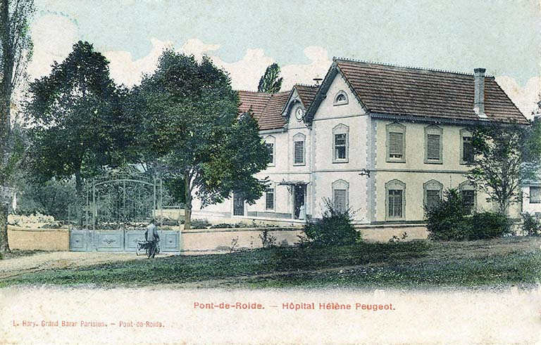 Pont-de-Roide - Hôpital Hélène Peugeot. Carte postale, L. Hory, Grand Bazar Parisien, s.d. [vers 1910] © Raphaël  Favereaux (reproduction) / Région Bourgogne-Franche-Comté, Inventaire du patrimoine - 2013