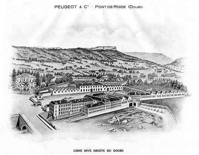 Usine rive droite du Doubs, vers 1920. © Raphaël  Favereaux (reproduction) / Région Bourgogne-Franche-Comté, Inventaire du patrimoine - 2013