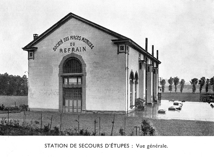 Station d'Etupes. Vue générale. Photogr., s.n., s.d. [vers 1935] © Raphaël  Favereaux (reproduction) / Région Bourgogne-Franche-Comté, Inventaire du patrimoine - 2013