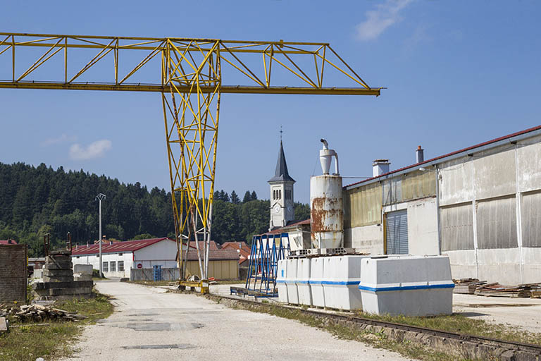 Ateliers vus en enfilade depuis l'est. © Yves Sancey / Région Bourgogne-Franche-Comté, Inventaire du patrimoine - 2013