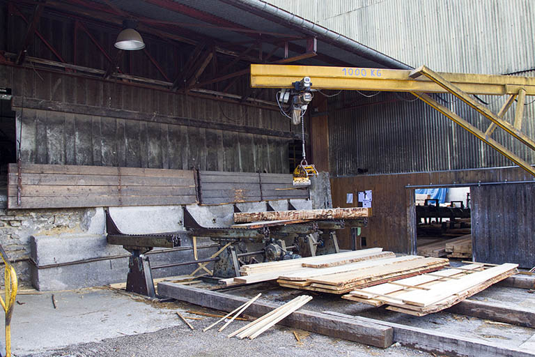 Atelier de débitage (M) : extrémité nord. C'est l'un des bâtiments anciens du site. © Yves Sancey / Région Bourgogne-Franche-Comté, Inventaire du patrimoine - 2013