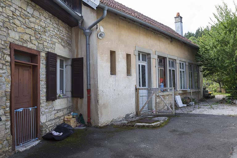 Usine : façade antérieure, de trois quarts gauche. © Yves Sancey / Région Bourgogne-Franche-Comté, Inventaire du patrimoine - 2013