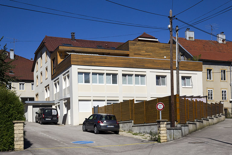 Façades postérieure et latérale droite. © Yves Sancey / Région Bourgogne-Franche-Comté, Inventaire du patrimoine - 2013