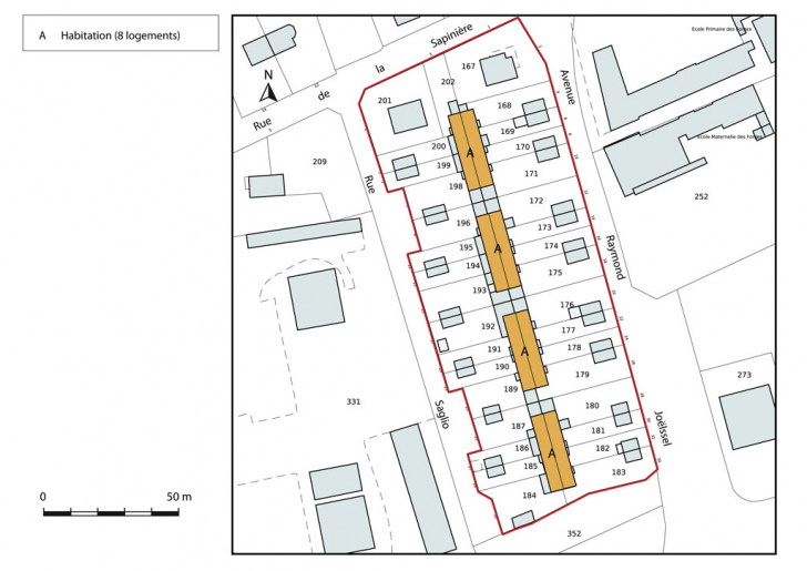 Plan-masse et de situation. © Mathias Papigny / Région Bourgogne-Franche-Comté, Inventaire du patrimoine - 2013