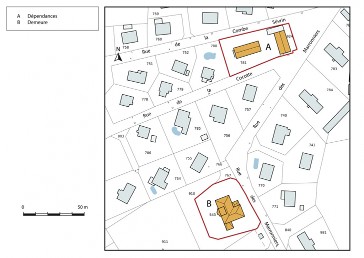 Plan-masse et de situation. © Mathias Papigny / Région Bourgogne-Franche-Comté, Inventaire du patrimoine - 2013