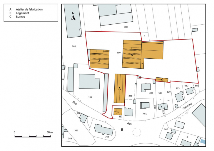 Plan-masse et de situation. © Mathias Papigny / Région Bourgogne-Franche-Comté, Inventaire du patrimoine - 2013