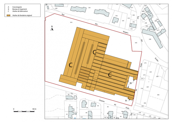 Plan-masse et de situation. © Mathias Papigny / Région Bourgogne-Franche-Comté, Inventaire du patrimoine - 2013