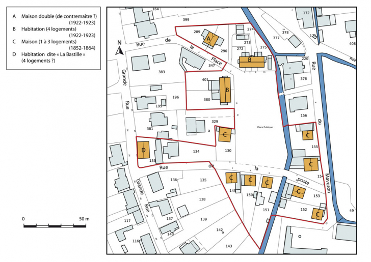 Plan-masse et de situation. © Mathias Papigny / Région Bourgogne-Franche-Comté, Inventaire du patrimoine - 2013
