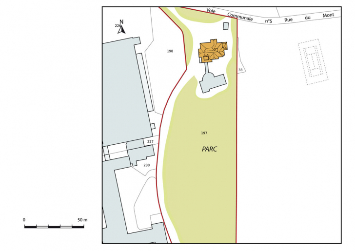 Plan-masse et de situation. © Mathias Papigny / Région Bourgogne-Franche-Comté, Inventaire du patrimoine - 2013