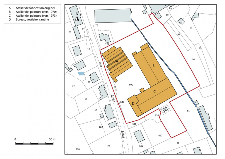 Plan-masse et de situation. © Mathias Papigny / Région Bourgogne-Franche-Comté, Inventaire du patrimoine - 2013